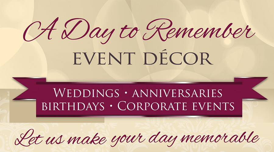 Day To Remember Event Decor